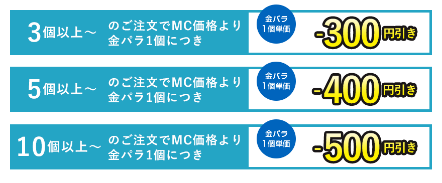 金パラMC販売